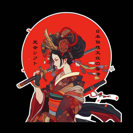 Japanese Geisha JDM sticker
