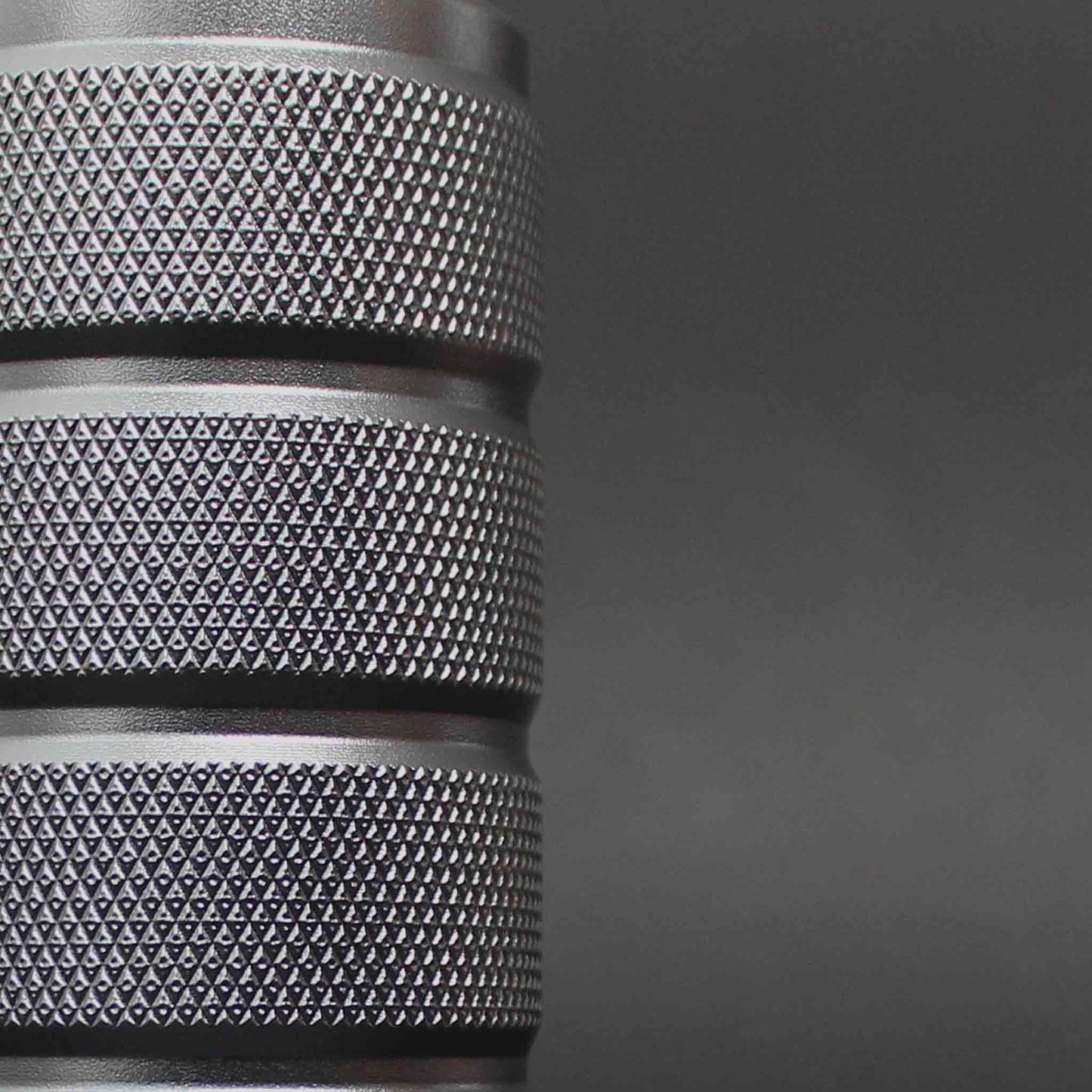 Close-up of the numerous dots on a grey Nagao shift knob