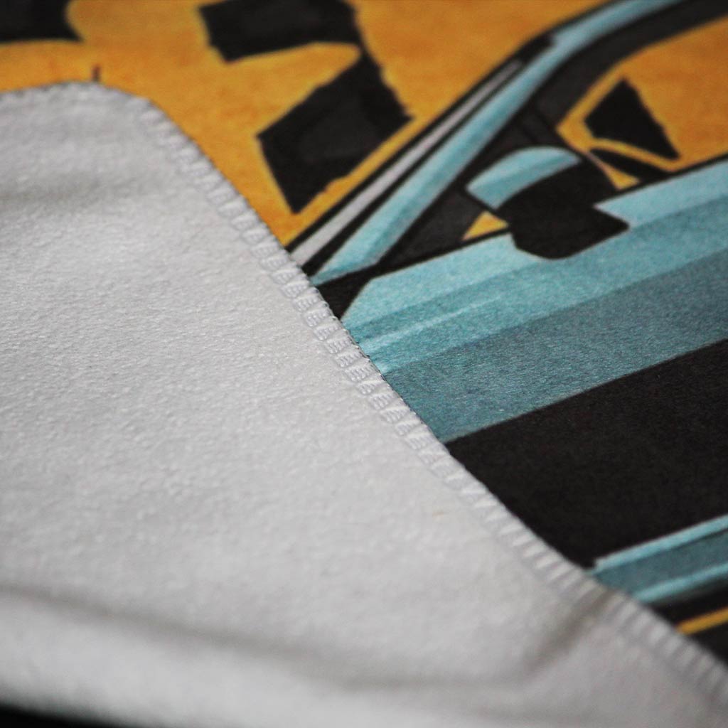 Close-up of the car towel showcasing its soft material
