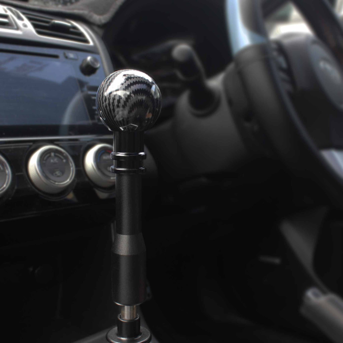 The Obsidian connected with the Zenith extension, installed on a manual WRX.