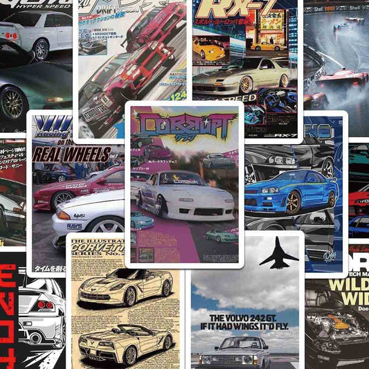 Assorted JDM mini sticker for laptop, phone case, luggage etc