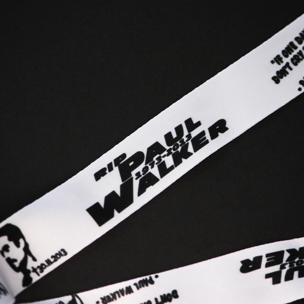 Close-up of the 'RIP PAUL WALKER 1973-2013' writings