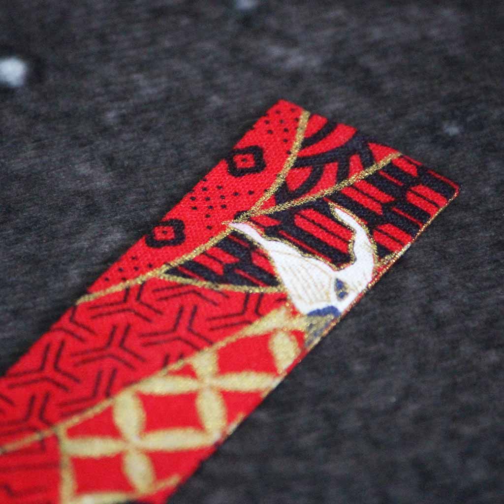 Close-up of a red koi fish keychain