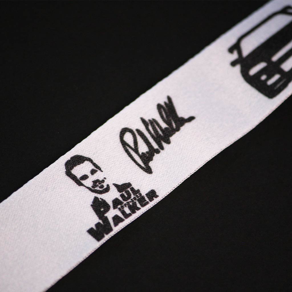Close-up of Paul Walker's profile and signature