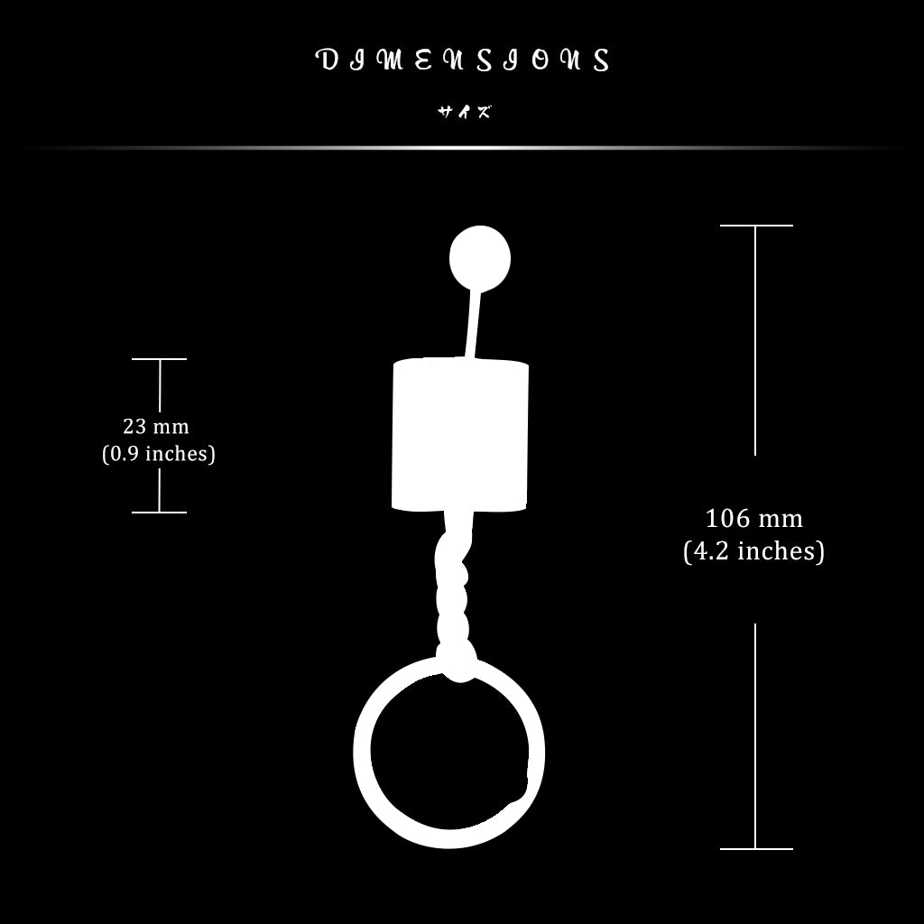 Dimensions of the turbo keychain