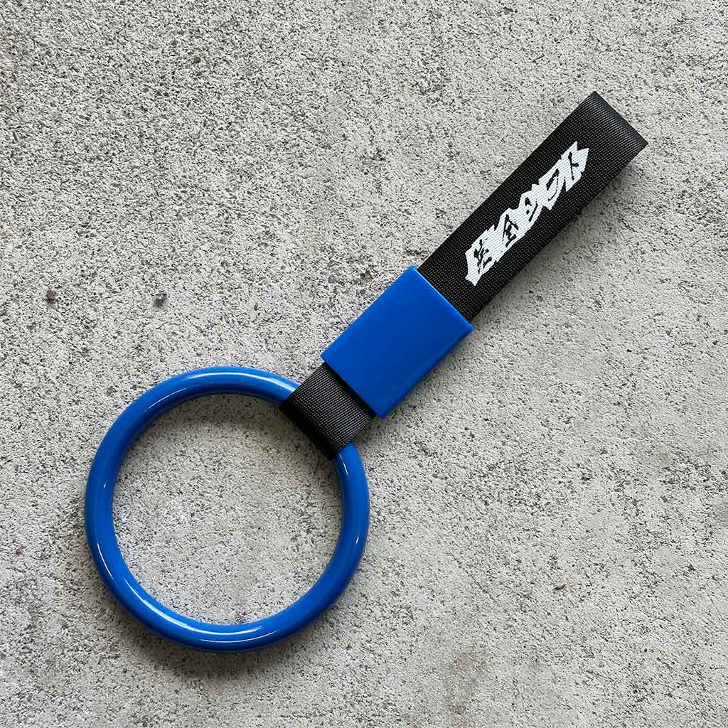 JDM Heart Ring Charm w/ Black Handle Strap | Tsurikawa
