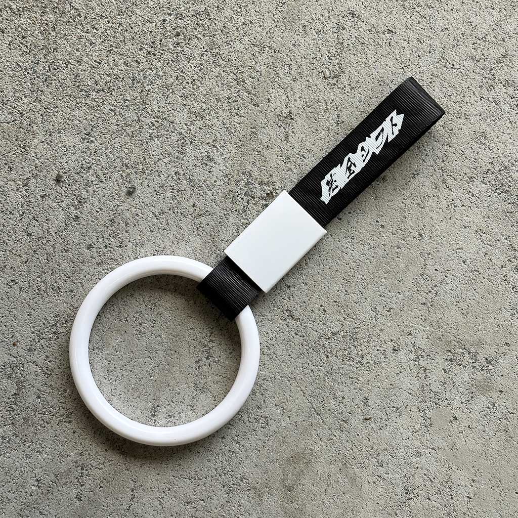 JDM Heart Ring Charm w/ Black Handle Strap | Tsurikawa