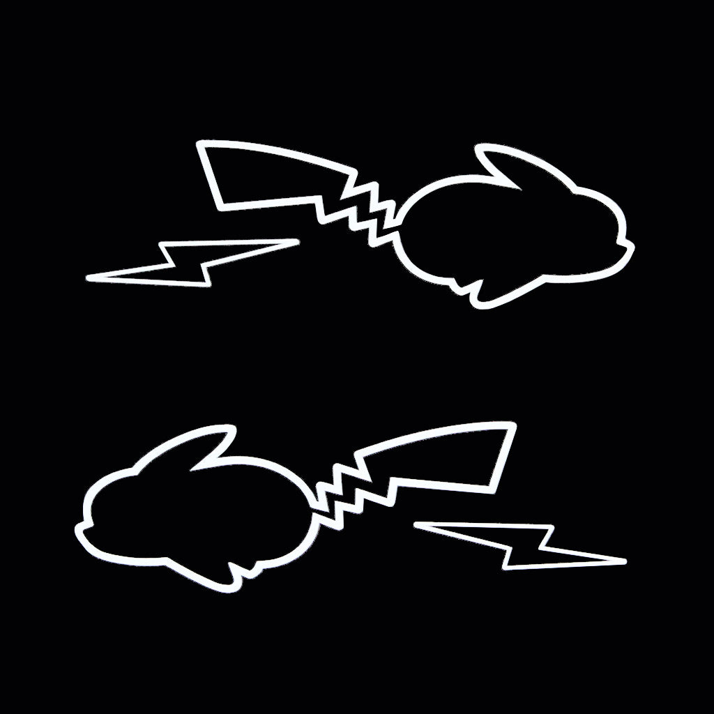 Iridescent Lightning Jumping Pikachu Sticker