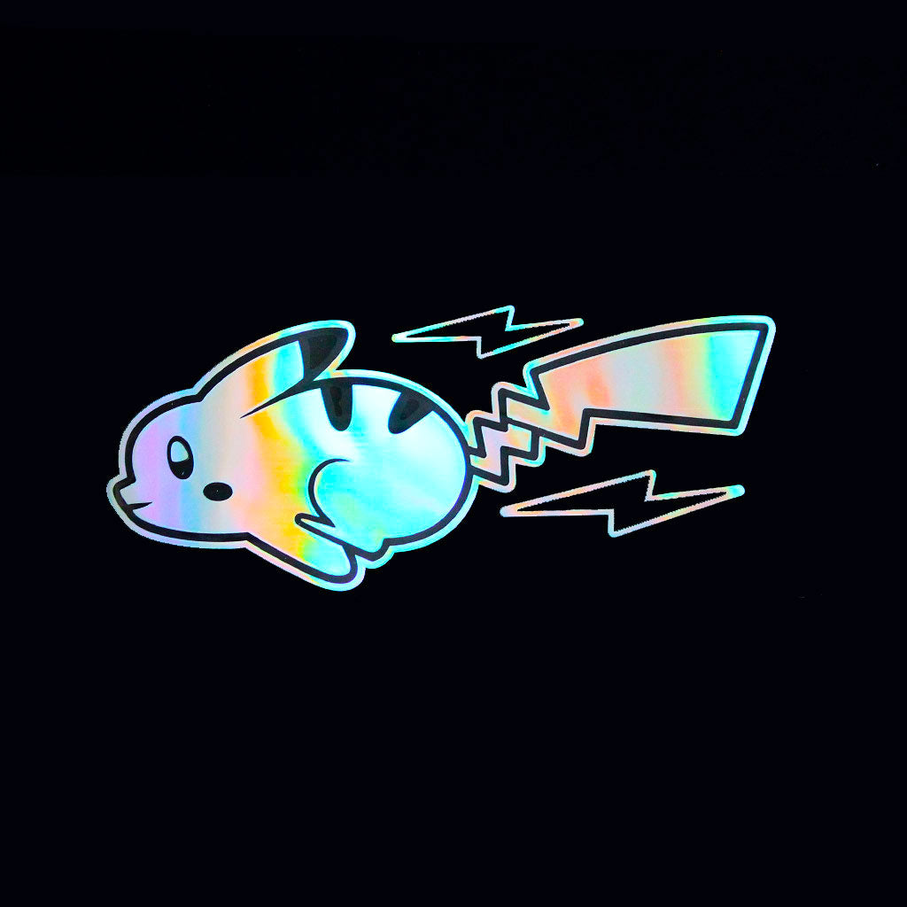 Iridescent Lightning Jumping Pikachu Sticker – Perfect Shift