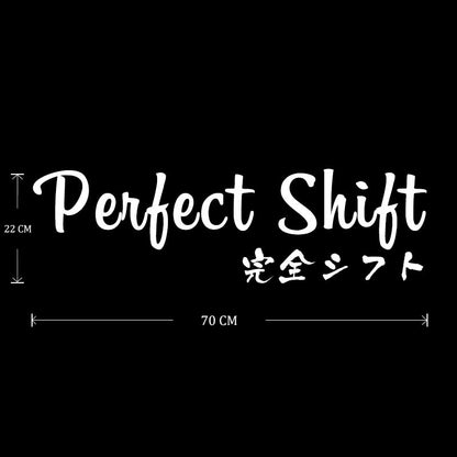 Dimension of the Perfect Shift car decal